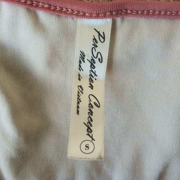 PerSeption Concept women's size S pink lace blouse - Picture 12 of 14